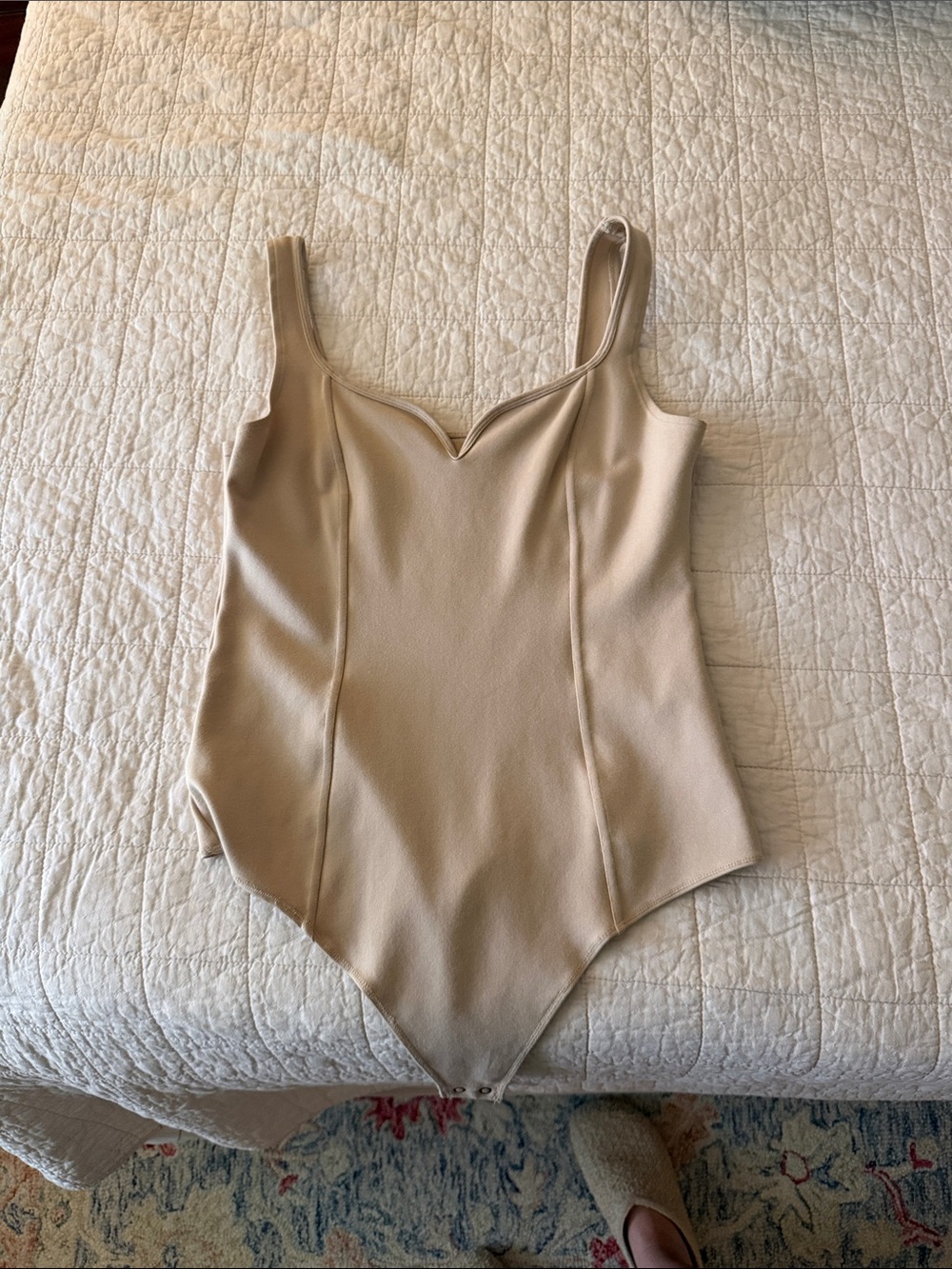 Abercrombie & Fitch Beige One-Piece Bodysuit